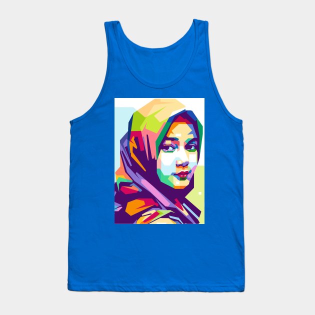 Girl Pop Art Tank Top by erikhermawann22